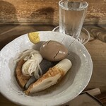 源氏 - 高清水 生酛純米・四杯目の肴 おでん