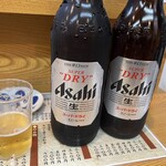 正宗屋 - 瓶ビール 大（アサヒスーパードライ）580円 2本目