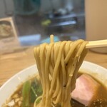 にぼしらぁ麺なの花 - にぼし味噌らぁ麺1玉、限定の中太麺へ変更