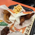 BURGER KING  - オニオンリング、ポテト、スパイシーチキン
