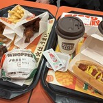 BURGER KING  - セットと単品ホットドッグ、チキン