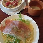 Cafe kozora  - ランチのドリア、スープ、パスタ