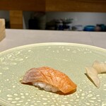 天扇 - 鱒　地元で養殖されています広島サーモンで流通