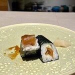 天扇 - 鉄砲巻き　甘い干瓢とわさびの香り