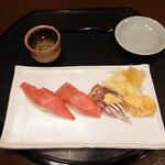 白金台すし兆 - Kは中トロと鯵をゲット