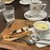 カフェタナカ - 料理写真:約20年振りの復刻メニュー
◇ 小倉＆モッツァレラ　自家製スープ付　税込1,050円
奥◇タナカブレンドコーヒー　税込580円(セット価格)