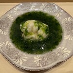 佐たけ - 白子の揚げ出し 生海苔（浜名湖）のお出汁　◎
      〝沁みるわ〜って感じ〟