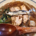 烈志笑魚油 麺香房 三く - かけ(並)♪