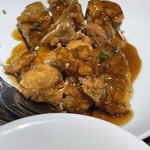 福盈門 - 若鶏唐揚げの黒胡椒ソースかけ