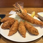 ももやま - カキフライ&エビフライ❗️