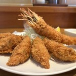 ももやま - カキフライ＆エビフライ❗️