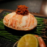 銀座 座屋 - 香箱蟹 酢橘 蟹酢で 2014.12.1x