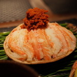銀座 座屋 - 香箱蟹 酢橘 蟹酢で 2014.12.1x