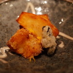 銀座 座屋 - アンコウと海老芋の唐揚げ 2014.12.1x