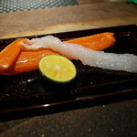 銀座 座屋 - 蟹足のレアしゃぶしゃぶ 蟹味噌のディップで 2014.12.1x