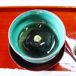 長島 - 【先付】かぶら蒸、海苔包み。中は甘鯛 百合根 銀杏 山葵 銀(霜月の昼会席)<2014.11>