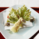 長島 - 【油物】反対側のえりんぎ(霜月の昼会席)<2014.11>