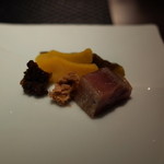 銀座 座屋 - ご飯のおかず 鰹のたたきの粕漬け 鰹のフレーク 2年物の沢庵など 2014.12.1x