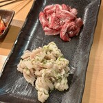 焼肉しみず - 上ミノ青唐辛子、テール