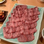 焼肉しみず - ネギタン塩 (ネギは別皿)