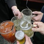 立ち飲み きむら - 飲み友達とかんぱーい