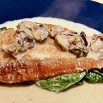 N'onaka - 松川カレイの牡蠣クリームソース