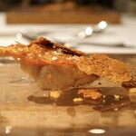 ウシマル - ・千葉県産 金目鯛 鱗焼き、ファリナータ