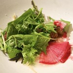 ウシマル - ・自家菜園野菜のスープ、パルミジャーノレッジャーノ