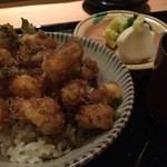 点邑 - 〆の天丼。あっさりめです。