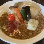 二十一味家 - 料理写真:キーマカレー野菜トッピング