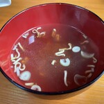 きく屋 - 『エビチャーハン(スープ付)』のスープ