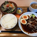 Cibo & Piantato - 料理写真:ハンバーグ ランチ デミグラスソース ごはん(中) ¥1,580