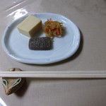 あまの - 会津のお店では、三品が出ます。これが、会津の特徴。