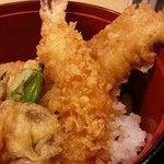 有楽 - 大海老＆大あなご天丼