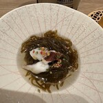 鮨 蒼風 - もずくげそ炙りそうめん仕立て