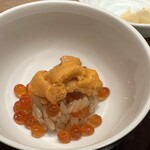 鮨 蒼風 - 雲丹といくらの小丼
