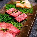 宮崎牛第一号指定店 焼肉の幸加園 - 塩タン・ハラミ・ミノ