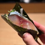 鮨 にしむら - 鯖サラダ手巻き