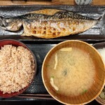 しんぱち食堂 - 料理写真:さば文化干し定食（玄米普通）　1221円税込