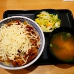 Yoshinoya - 牛丼 並盛￥３００ ＋Ｂセット￥１３０＋チーズ￥１００