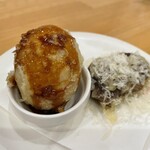 天ぷらとワイン からり。 - 半熟玉子天と椎茸パルミジャーノ天