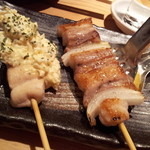 博多焼きとりヤマト - ささみタルタルと豚バラ（だっけな？）