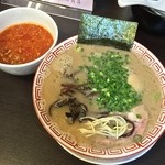 博多長浜らーめん　もりや - らーめん（￥650）味付たまご（￥100）豚とまと（￥100） 12/16/2014