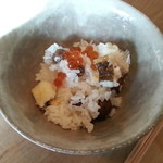 味道広路 - ご飯には今年もムカゴ、イクラ、穴子♪（２０１４年１０月）。