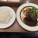 洋食亭ブラームス - ハンバーグステーキ＋ライス