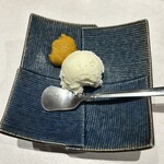 中華ダイニング 煌璃 - デザート（栗のペーストとバニラアイス）