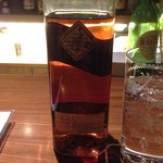 the BAR ACE - H26.12　ジョニ黒ボトル裏側