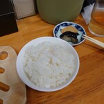 鍋焼きラーメン千秋 - ご飯ミニ(0.3合)  ¥100