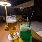 RESTAURANT LUKE with SKY LOUNGE - 「クリームソーダ」ってクリスマスカラーなんですね！