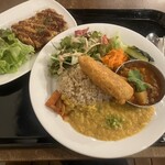 ササヤカフェ - カレー　テンペカツ